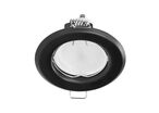 Support Spot GU10/MR16 Encastrable Rond Acier Noir