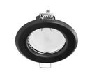 Support Spot GU10/MR16 Encastrable Rond Acier Noir
