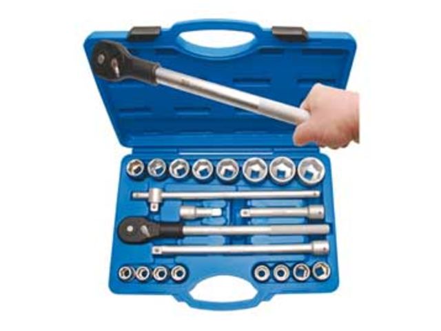 Coffret de douille et cliquet  21 pièces, 19 à 50 mm - 1235