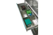 Séparateur longitudinal P.400 x H.165 mm pour tiroir de rayonnage métallique Galvastar