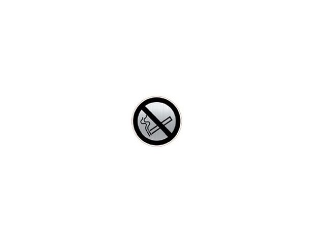 Plaque Picto INTERDIT DE FUMER Alu Rond 80 mm