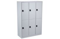 Manutan Expert - Vestiaire multicases 6 portes gris - 180x118,5x50 cm - Acier époxy - Livré monté - Garantie 10 ans