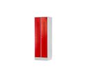 Vestiaire métallique 2 portes rouges perforées MW Tools KL20R