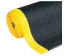 Manutan Expert - Tapis Antifatigue Sécurité Noir/Jaune 122cm - PVC Granuleux - Ergonomique 10 Ans Garantie