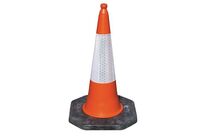 Pack de 5 Cônes de Signalisation Dominator - 750mm Hauteur - Robustes et Stables - Idéal Trafic et Sécurité