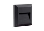 Balise LED saillie Carré 2W 220V 55° IP65 pour Escalier - Blanc Chaud 2300K - 3500K / Noir