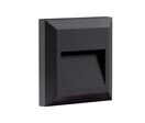 Balise LED saillie Carré 2W 220V 55° IP65 pour Escalier - Blanc Chaud 2300K - 3500K / Noir
