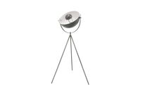 Lampadaire Trépied Projecteur en Métal 145cm - Gris Blanc