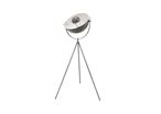 Lampadaire Trépied Projecteur en Métal 145cm - Gris Blanc