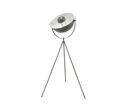 Lampadaire Trépied Projecteur en Métal 145cm - Gris Blanc