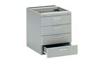 Caisson métallique pour poste de travail réglable TP et TPH H.455 x L.370 x P.460 mm avec 4 tiroirs