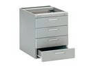 Caisson métallique pour poste de travail réglable TP et TPH H.455 x L.370 x P.460 mm avec 4 tiroirs
