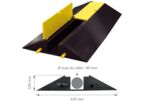PASSAGE DE CABLES 1 GORGE DE 80mm 530mmx1000mm CAPOT JAUNE