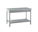 Hupfer - Table de travail inox avec tablette - L1000xP700xH900 mm - Charge max 150 kg - 90% recyclé