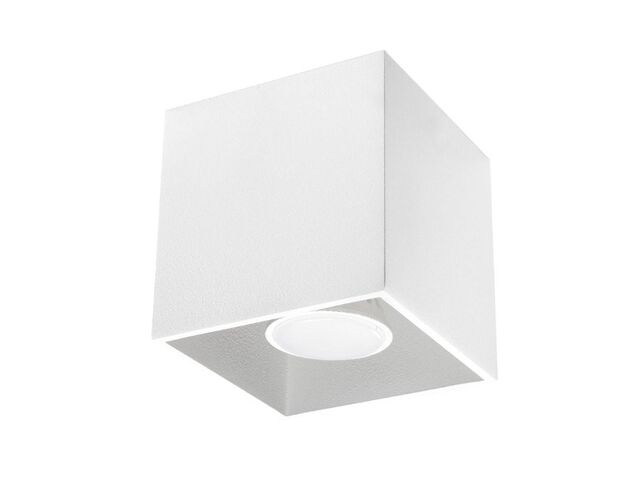 Plafonnier Carré pour Ampoule GU10 - Blanc