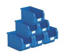 Lot de 15 bacs à bec plastique 12.5L bleu