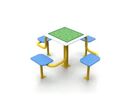Table de jeux d'extérieur pour enfants échecs, petits chevaux, l'oie