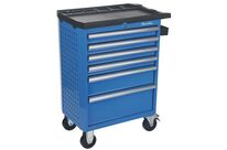 Manutan Expert - Servante 6 tiroirs Bleu - 678x459x1005mm - Charge 300kg - Acier - Garantie 10 ans