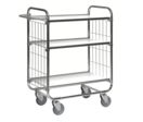 Chariot de manutention à 3 étagères grillagées | CIV-KM-8000-3
