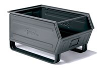 Bac à bec métallique verni à patins 88 litres