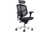 Nowy Styl - Fauteuil de direction Enjoy Noir - Ergonomique, Synchrone, Roulettes, 8h d'assise