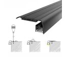 Nez de Marche Alu 2M Noir pour Ruban LED 10mm