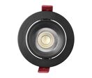 Support Spot GU10/MR16 Encastrable Rond Orientable Aluminium Noir