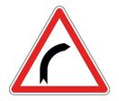 Panneau virage à droite - A1a