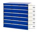 Bott - Armoire multitiroirs Atelier SL-107 - 6 Tiroirs 1050x750x1000mm - Acier Gris/Bleu - Charge 1500kg
