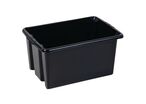 Manutan Expert - Bac de rangement recyclé 52 L Noir - Polypropylène - Robuste et Éco-responsable