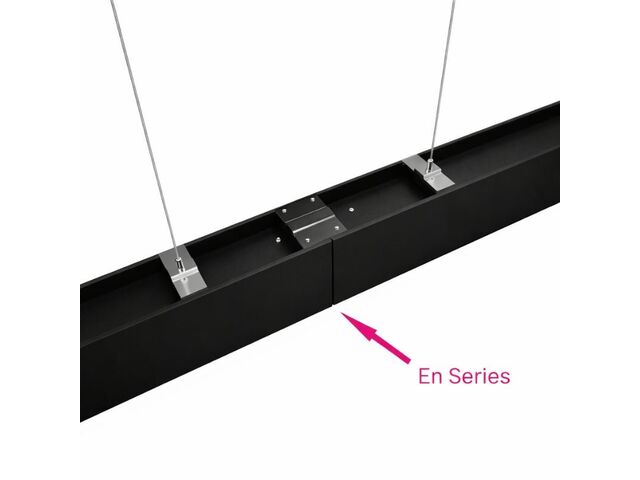 Pack de 10 - Suspension Linéaire LED 120cm 36W Interconnectable NOIR - Garantie 5 ans - Blanc
