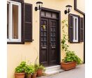 Lanterne Murale Extérieure Noire pour Ampoule E27