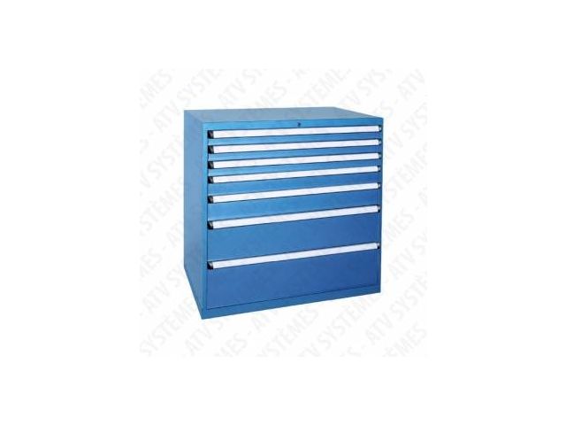Armoire à tiroirs HUB - 7 tiroirs renforcés de 15 compartiments | Réf 2-502.040.10