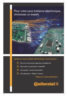 Pour votre sous traitance électronique Choissisez un expert