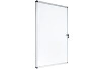 Manutan Expert - Vitrine d'affichage intérieure 1 porte - 940x981mm Blanc - Magnétique &amp; Fond Acier - 12 Feuilles A4