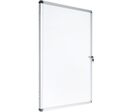 Manutan Expert - Vitrine d'affichage intérieure 1 porte - 940x981mm Blanc - Magnétique &amp; Fond Acier - 12 Feuilles A4