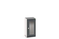 Armoire à portes transparentes CUBIO - Hauteur 1000 mm