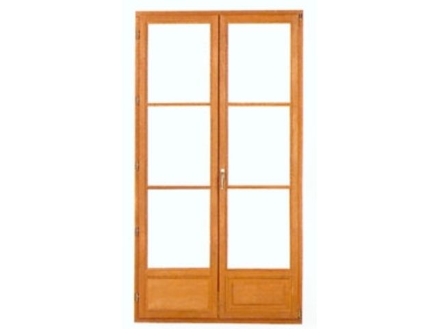 Porte acoustique en bois et vitrée