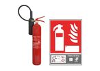 Pack extincteur C02 5kg classe B + panneau extincteur classe B