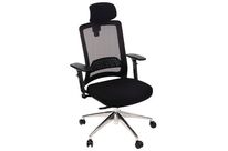 Manutan Expert - Siège de bureau Maggi Synchrone Ergonomique Noir - Têtière, Renfort Lombaire, 150kg, 8h d'assise, Éco-responsable