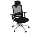 Manutan Expert - Siège de bureau Maggi Synchrone Ergonomique Noir - Têtière, Renfort Lombaire, 150kg, 8h d'assise, Éco-responsable