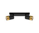Plafonnier 2 Spots Orientables OR pour Ampoule GU10 - Noir