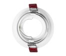 Support Spot GU10/MR16 Encastrable Rond Orientable Aluminium Blanc et Or