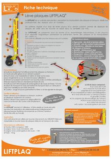 Fiche technique Liftplaq