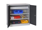Armoire d'atelier basse 2 étagères + 1 tiroir