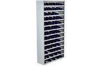 Manutan Expert - Armoire à compartiments haute 12 tablettes - Acier Gris Clair 198x100x30cm - Charge 600kg - Livrée montée