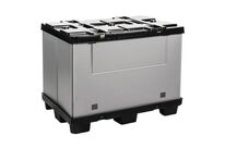 Walther Faltbox - Caisse-palette pliable Mega Pack 1200x800x900mm Gris - 620L, 500kg - Polypropylène, Éco-responsable