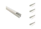 Pack de  5 - Profilé Aluminium pour Bandeau LED - Cache Blanc Opaque - 1 m