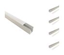 Pack de  5 - Profilé Aluminium pour Bandeau LED - Cache Blanc Opaque - 1 m