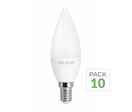 Pack de  10 - Ampoule E14 LED 8W 220V C37 180° - Blanc Neutre 4000K - 5500K